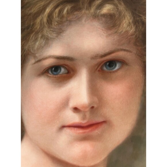 Antique KPM Berlin Porcelain Portrait Plaque – Ada White – Hand-Finished 1900 - Picture 2 of 5